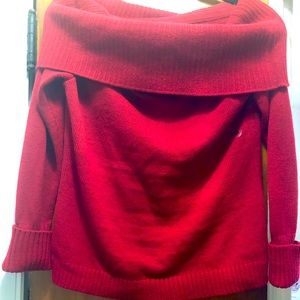 NY&C Red off the shoulder sweater